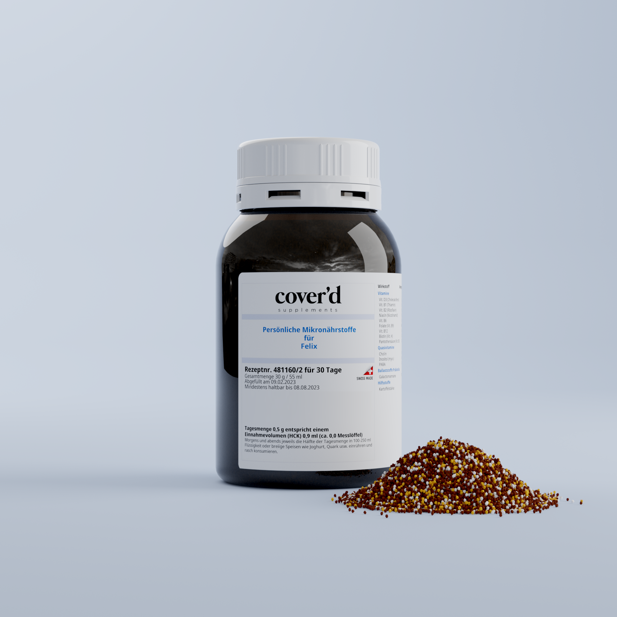 Produktbild individualisiertes supplement mit Granulat